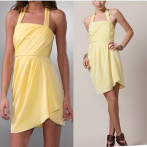 Alice + Olivia Asymmetrical Yellow Dress